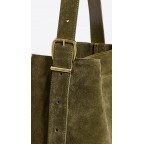 Women's Basic Suede Bucket Tote