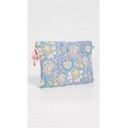 Women's Blue Yellow Print Zipper Bag