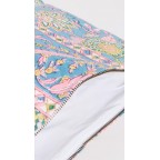 Women's Blue Yellow Print Zipper Bag